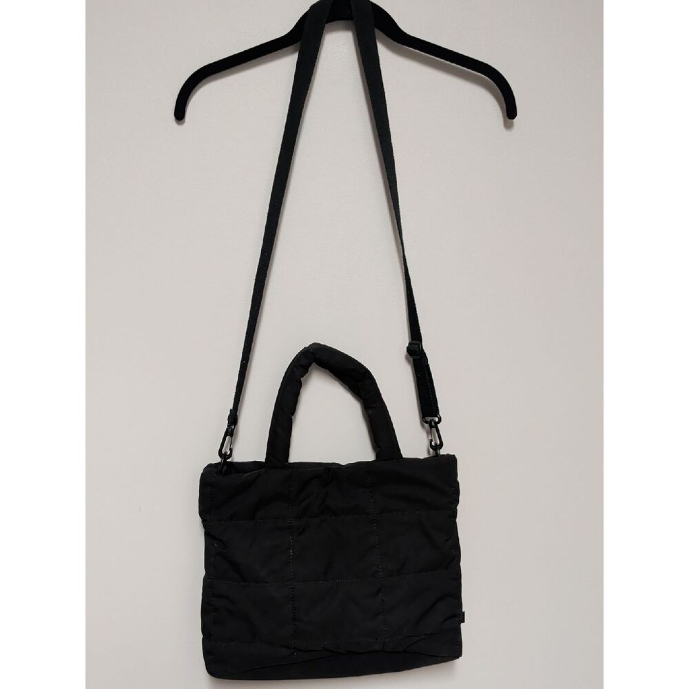 GAP Black Quilted Crossbody Tote